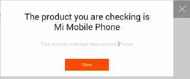 Success Message after verification-Xiaomi fake or real 