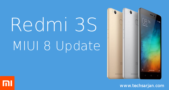 Redmi 3S Prime MIUi 8 Update officale OTA developer ROM