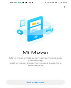 Data Transfer Process in Mi Mover App