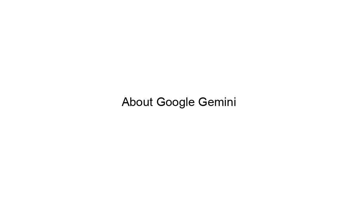 About Google Gemini – Tech Sarjan